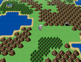 夢幻の塔と終わる世界のゲーム画面「フィールドを冒険するオーソドックスなRPG」