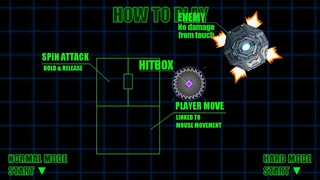 SPIN DRIVE -The Flying Battle Saw-のゲーム画面「最初にチュートリアルがあるので操作確認ができます」
