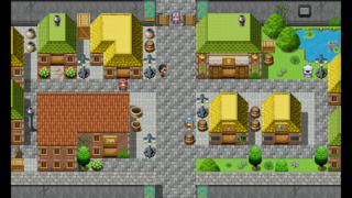 ハロルドは性転換がしたいのゲーム画面「コンパクトで探索しやすい町」
