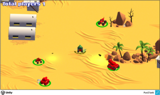 Pun2タンクのゲーム画面「プレイ中」