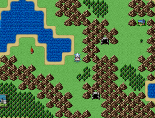 夢幻の塔と終わる世界のゲーム画面「フィールドを冒険するオーソドックスなRPG」