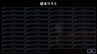 酒と女と食あたりのゲーム画面「結末リスト」