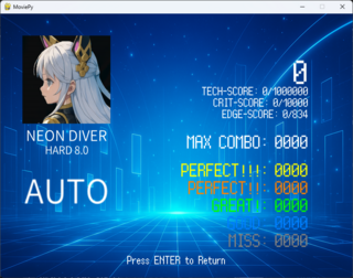 NEON DIVERのゲーム画面「リザルト画面」