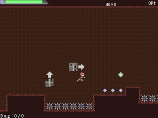 へるげえとのゲーム画面「空中ダッシュも可能」