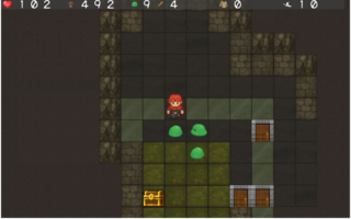ＡＩ素材で盛りまくった２Ｄローグライクのゲーム画面「１匹ずつ相手にするのが基本。」