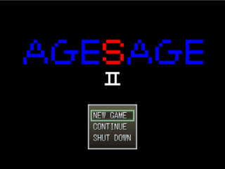 AGESAGE２のゲーム画面「タイトル画面です。」