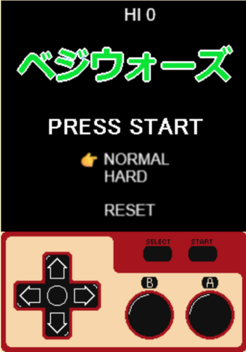 SERECTで切替、STARTボタンで開始します。