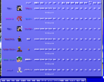 30個あるマイセットに保存したステータスに「輪廻」で戻れます