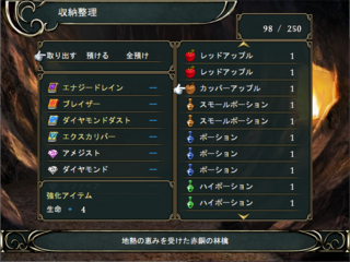 UNDERGROUND MONSTERSのゲーム画面「数々のアイテム」