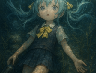 おじぞうのふくしゅうのゲーム画面「溺れました～完～　※様々なENDを用意しております※」