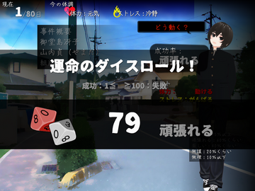 ダイスロールで情報を集めて進行します