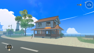 ラミ:コードとコーヒー（体験版）のゲーム画面「カフェの外観」