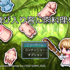 飛び入り客に肉料理をのイメージ