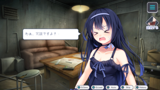 ちぎられた記憶のゲーム画面「彼女はあなたに色々な表情を見せてくれる」