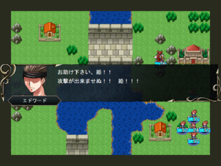 デスネイビー_ディレクターズカット版のゲーム画面「弓兵は囲まれたら何も出来ません。南無」
