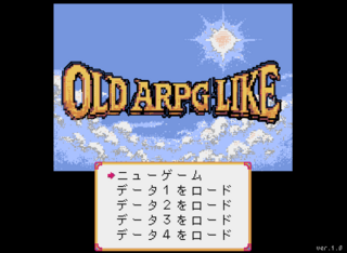 Old ARPG likeのゲーム画面「タイトル画面」