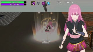 魔法少女ミーナ　～Battle of the Twin Demons～（体験版）のゲーム画面「忍者コスチュームへのチェンジ！」