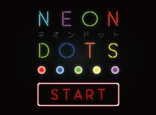 NEON DOTSのゲーム画面「タイトル画面」