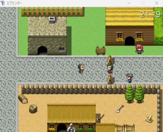 スプリンターのゲーム画面「道を塞がれていたりする。」