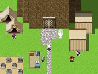 ５分間の塔のゲーム画面「目の前にあるのが攻略対象の塔、全20階建てです。」