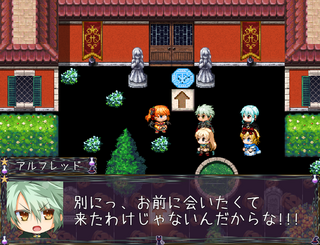 2頭身物語inクラルテのゲーム画面「別にっ、ツンデレじゃないんだからなっ！！」