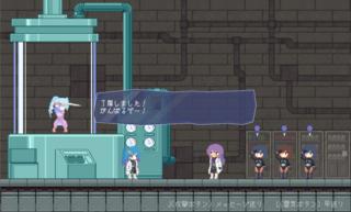 ゼルフィリオン戦闘シミュレーター（ベータ版）のゲーム画面「会話シーン」