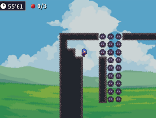 蒼穹のダンジョン 忍び返しの塔 Liteのゲーム画面「何度もリトライしたくなるコースを収録しています!」