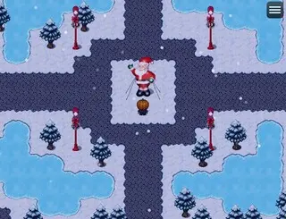 パンプtheクリスマスのゲーム画面「町の中心」