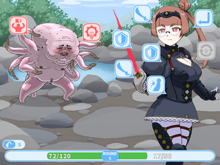 【R15】姫騎士ちゃんご用心のゲーム画面「戦闘画面」