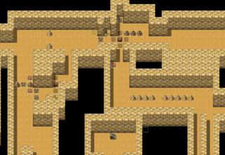 冒険史Ⅱ ～片隅の記憶～のゲーム画面「洞窟、遺跡など、色々な場所を冒険できます。」