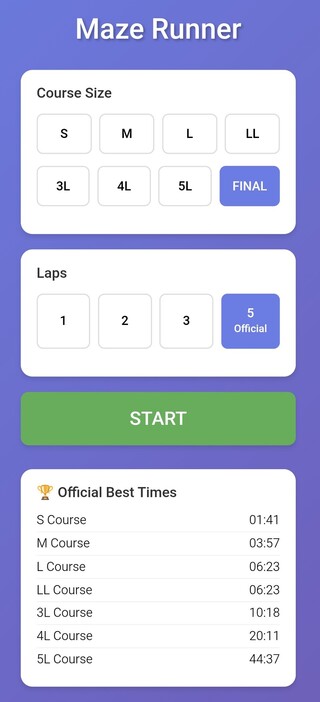 Justy Web Gamesのゲーム画面「メニュー画面です」