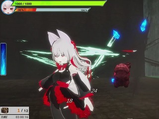白尾モコと魔石の迷宮のゲーム画面「華麗なコンボを決めよう！」