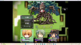 RPG検定（体験版）のゲーム画面「戦闘シーン」