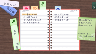 カコとミライ(仮)のゲーム画面「機能充実、使いやすいメニュー画面」