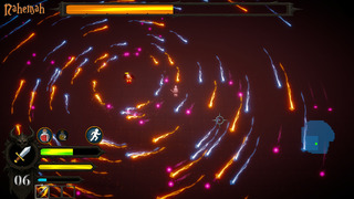 Qliphothのゲーム画面「ボス戦も...」