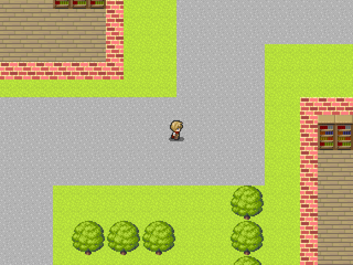 カレーとケーキの短いゲームのゲーム画面「探索中。」