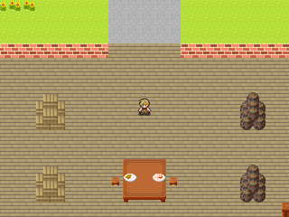 カレーとケーキの短いゲームのゲーム画面「カレーとケーキ、発見！伝説のものか？」