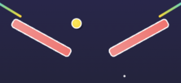 ボールをピンで弾く瞬間