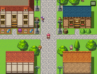 ブレイブズジャーニーMVのゲーム画面「町」