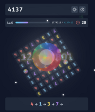 4137 -新感覚の数字パズルのゲーム画面「盤面がリフレッシュ！」