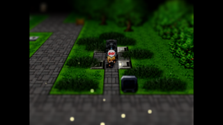 ホーンテッドクイーンテットのゲーム画面「ループする墓地で異変を探して音色を奏でろ！！」