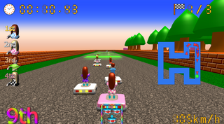 フィギュアカートDXのゲーム画面「過去作のレトロカップモード」