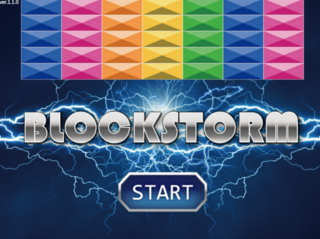 ブロックストームのゲーム画面「タイトル画面」