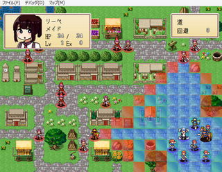 たまごがえりのゲーム画面「キャラを操作して自軍を勝利に導こう！」