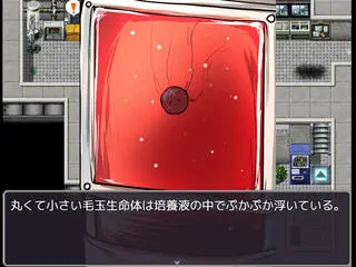 毛玉生命体育成計画のゲーム画面「小さな毛玉を育てましょう！」