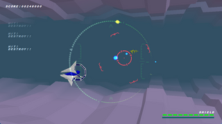 Mega Maarのゲーム画面「横方向から敵が出現」