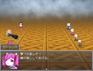 AGESAGE5のゲーム画面「戦闘は安心のデフォルト・サイドビュー。」