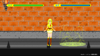 Alice in Magical ☆ Ruins　あくしょん！（仮称）　-動作確認用体験版-のゲーム画面「ステージ画面①」