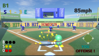 SUPER BOARD BASEBALL 体験版のゲーム画面「英語にも対応」