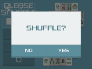 雀牌ソリティア2のゲーム画面「シャッフル画面」